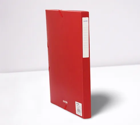 Chemise 3 Rabats à Élastique PP dos 25mm ESSENTIAL — Rouge