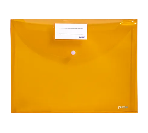 Pochette à bouton MAXI en Polypropylène COLORPROTECT — Orange