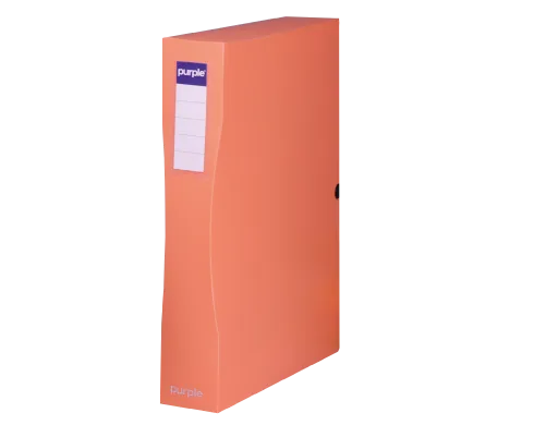 Boite de classement Dos 80mm PASTEL — Saumon Pastel