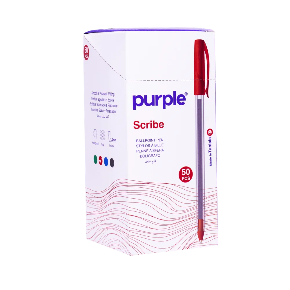 Boite 50 Stylos à Bille Pointe 1,0 mm SCRIBE — photo 2