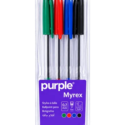 Pochette 4 Stylos Myrex 0,7 mm
