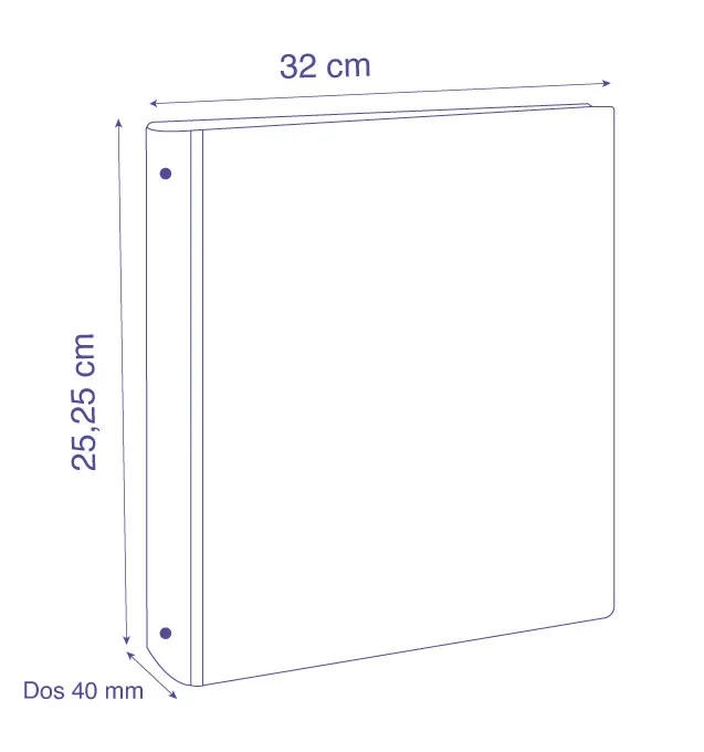 Classeur Rigide 4 Anneaux Dos 40 mm PASTEL — photo 2