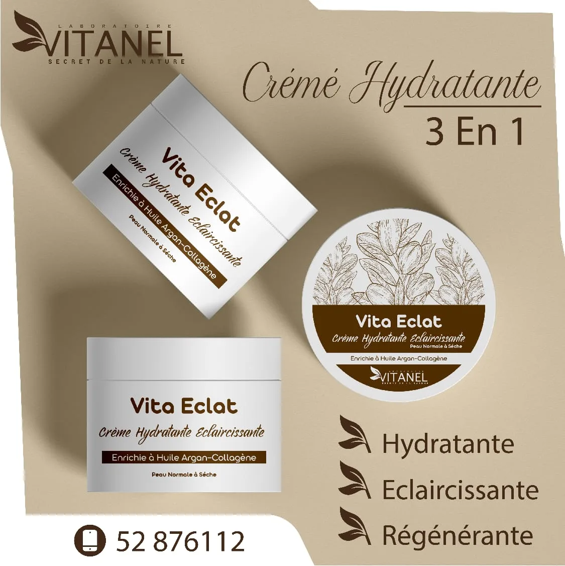 Crème hydratante éclaircissante Vita Éclat 100 ml