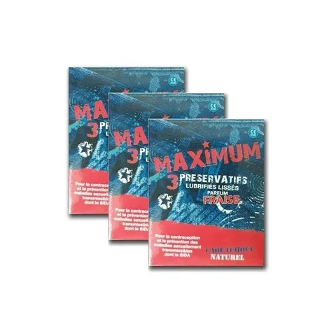 Maximum Préservatif Parfum Fraise Bt/3