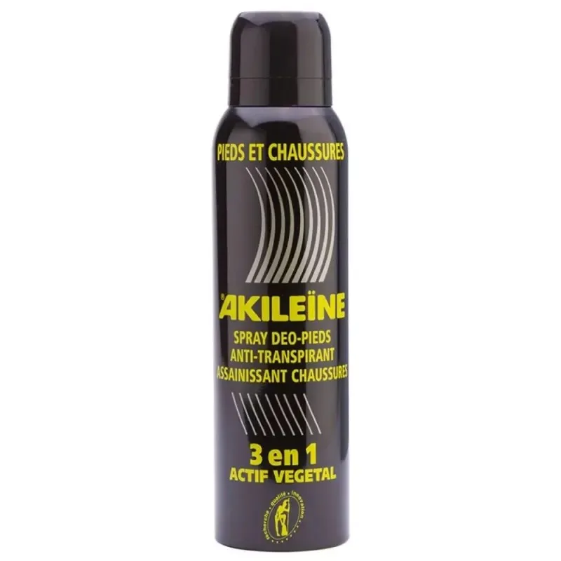 Akileine Spray Noir Déodorant Pieds Anti Transpirant 150 ml