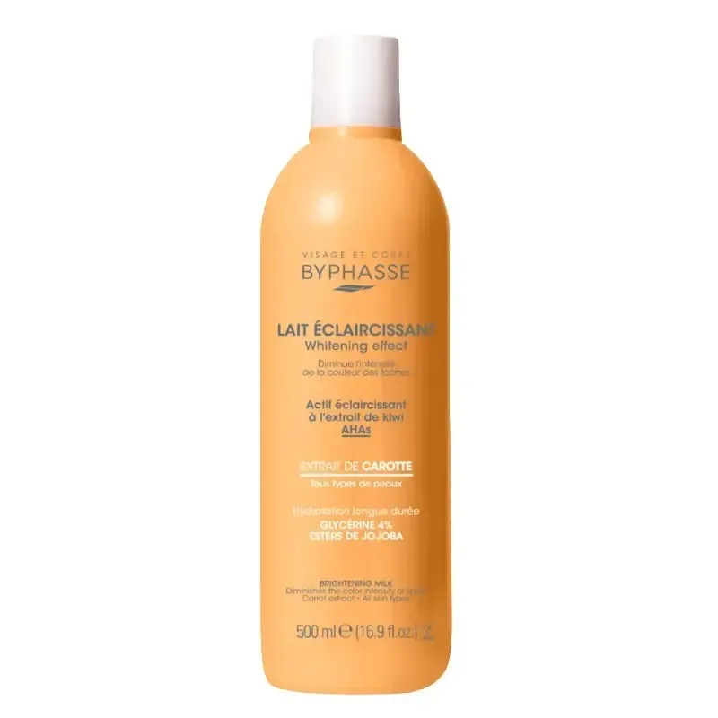 BYPHASSE Lait Corporel Éclaircissante Whitening Effect Extrait de Carotte 500 ml