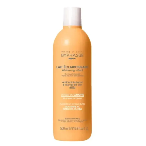 BYPHASSE Lait Corporel Éclaircissante Whitening Effect Extrait de Carotte 500 ml