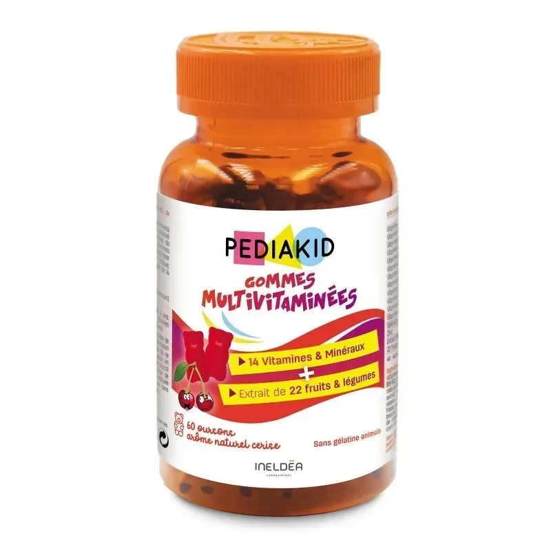 PEDIAKID Gommes Multivitaminees 60 Oursons