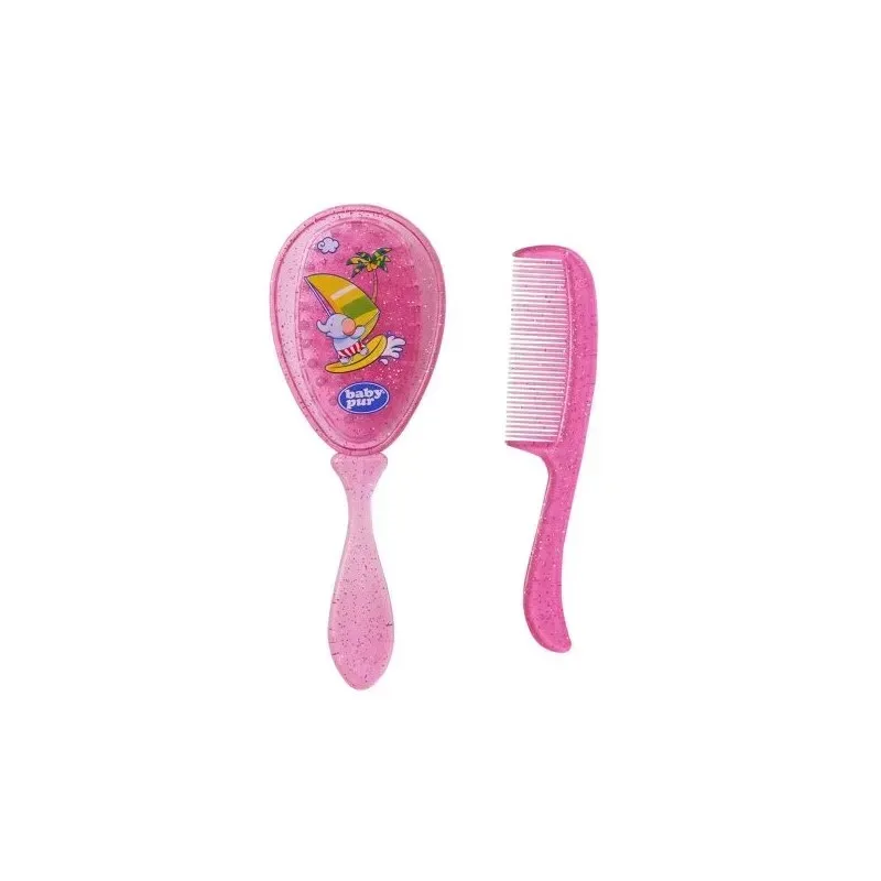 BABY PUR Brosse et Peigne Décorés 0m+