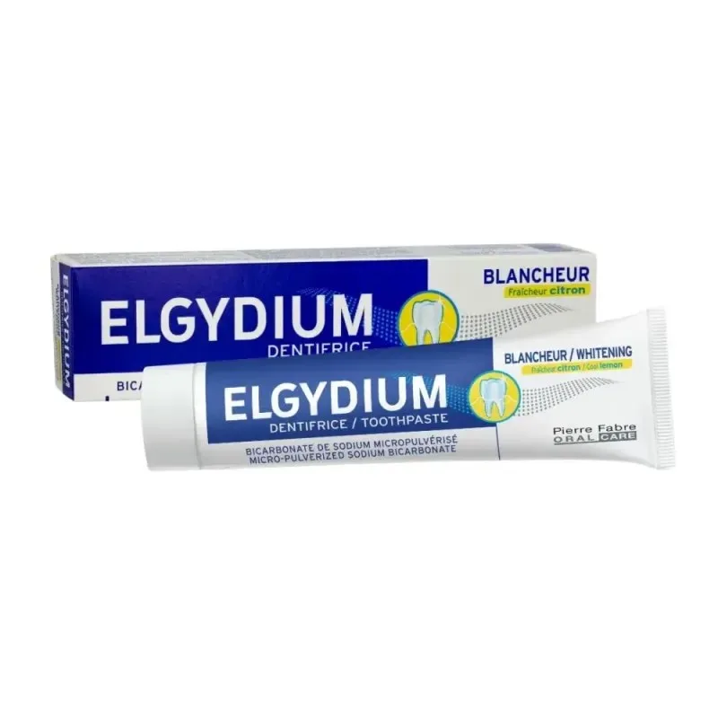 ELGYDIUM Dentifrice Blancheur Fraicheur Citron 75 ml
