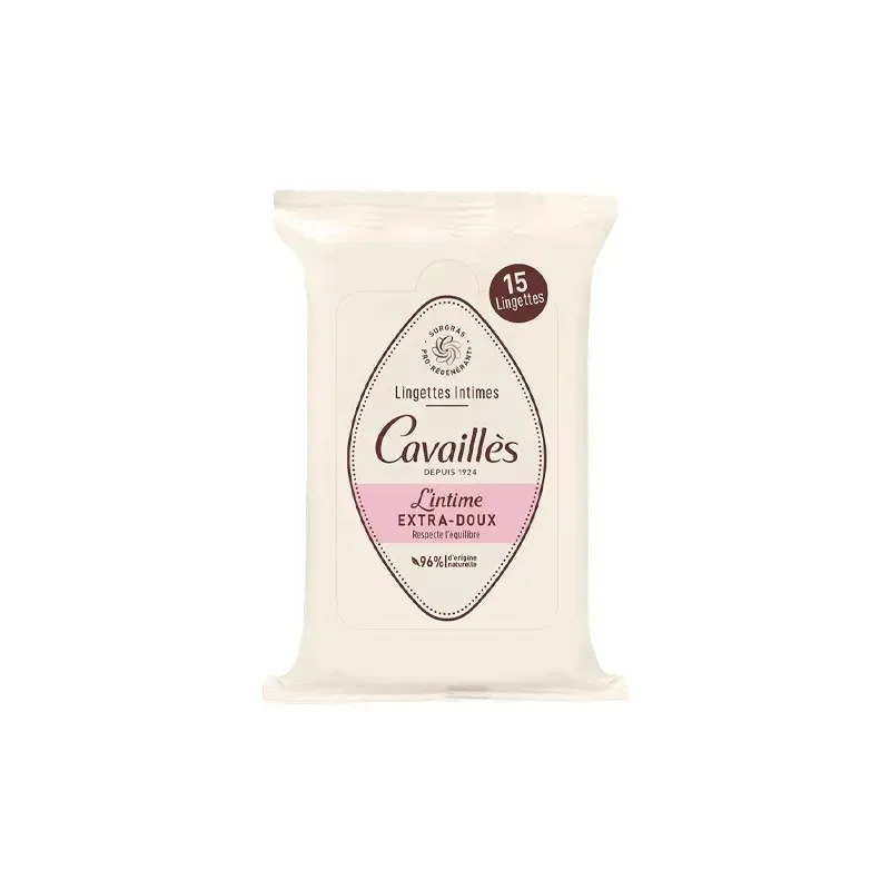 ROGE CAVAILLES Lingettes Intimes 15 Pièces