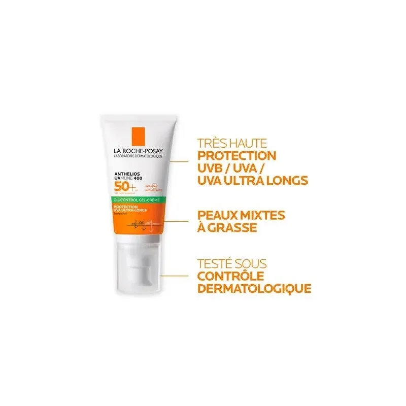 LA ROCHE POSAY Anthelios Uvmune 400 Oil Control Gel Crème Invisible SPF50+ 50 ml — photo 2