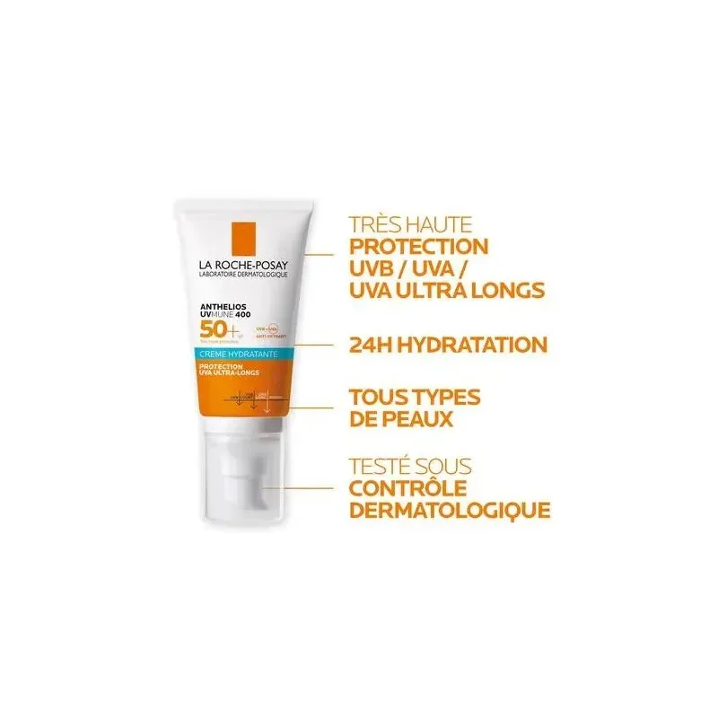 LA ROCHE POSAY Anthelios Uvmune 400 Crème Hydratante Invisible SPF50+ 50 ml — photo 2