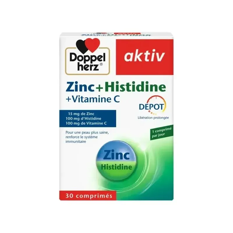 Aktiv Zinc+histidine+vitamine C 30 Comprimes