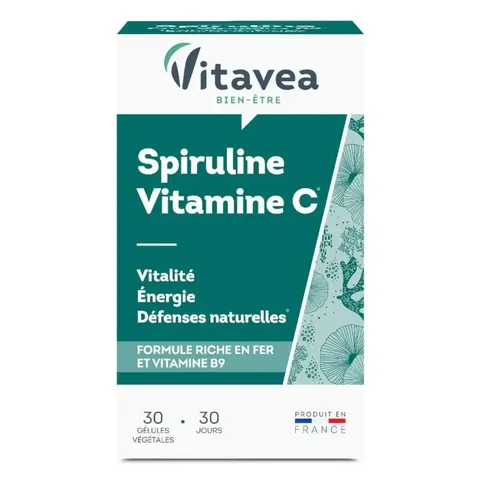 VITAVEA Spiruline Vitamine C 30 Gélules