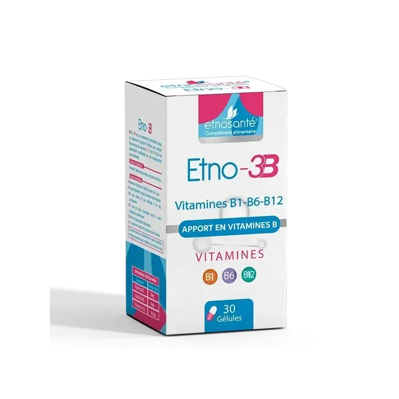 Etnosante Etno-3b Apport en Vitamines B 30 Gélules