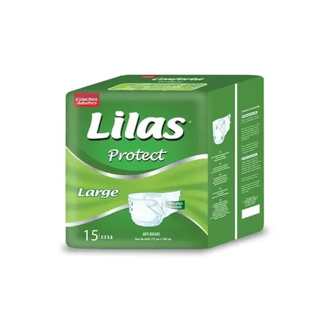 LILAS Couches Adultes Confort Protect Large 15 Pièces