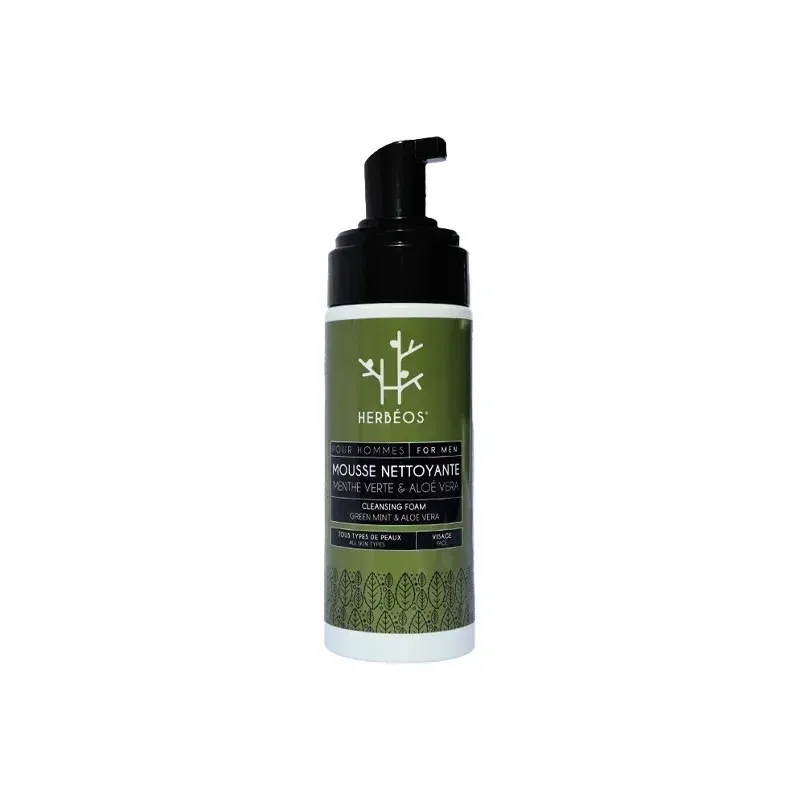 HERBEOS Men Mousse Nettoyante Aloe Vera Bio 170 ml