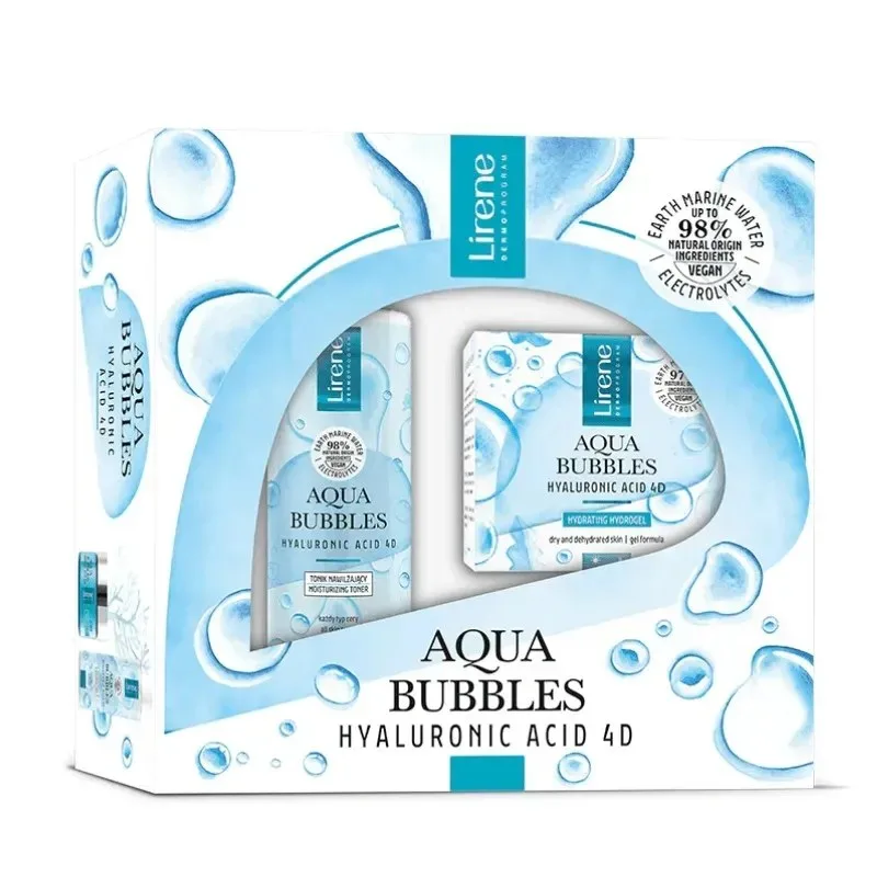 LIRENE Coffet Aqua Bubbles Hydro Gel 50ml+eau Micellaire 200 ml