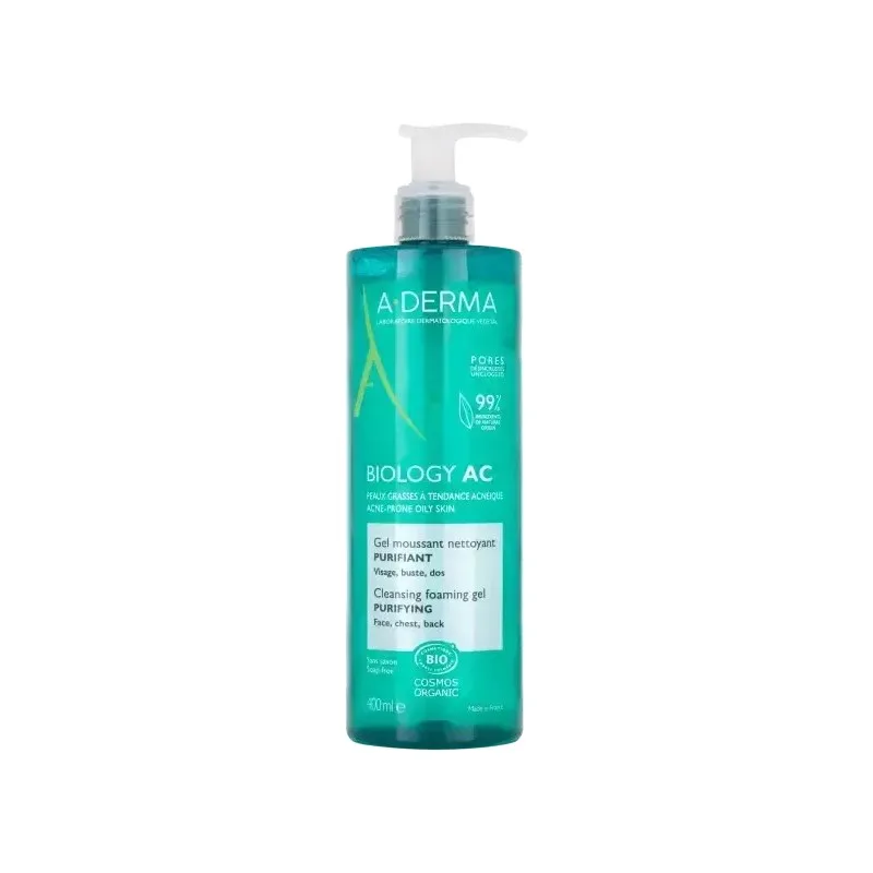A-DERMA Biology Ac Gel Moussant Nettoyant Purifiant 400 ml
