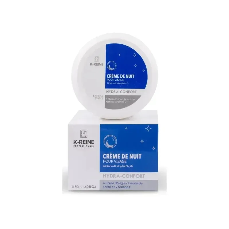 K-REINE Crème de Nuit pour Visage Hydra-Confort 50 ml