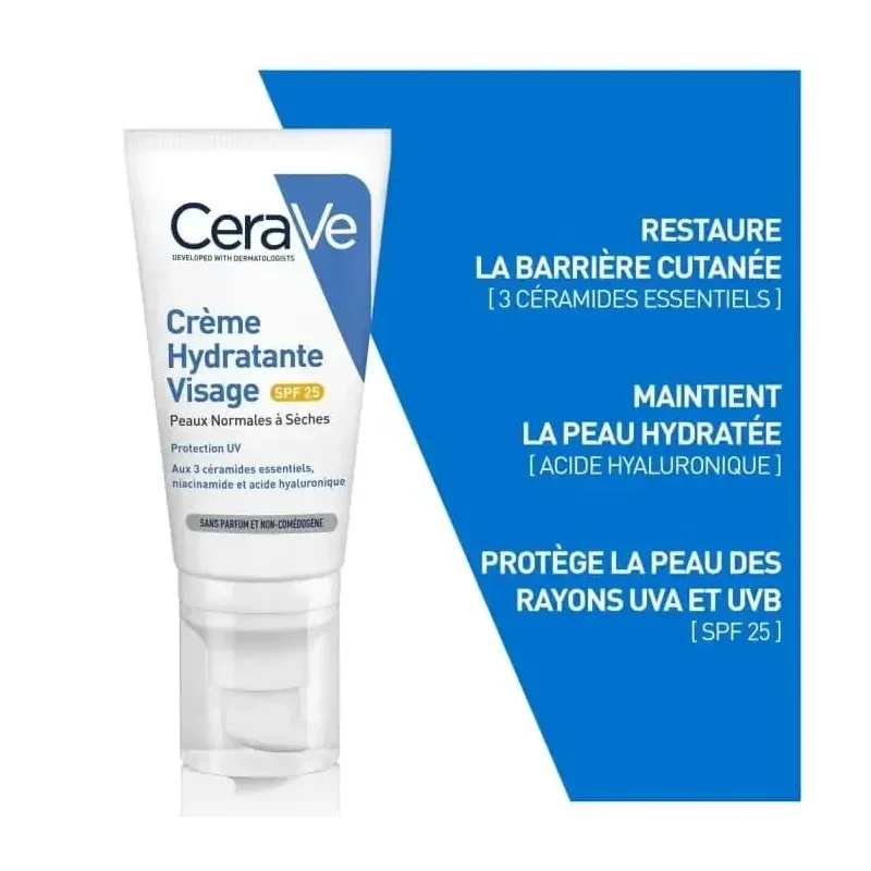 CERAVE Crème Jour Hydratante SPF30 Peaux Normales à Sèches 52 ml — photo 2