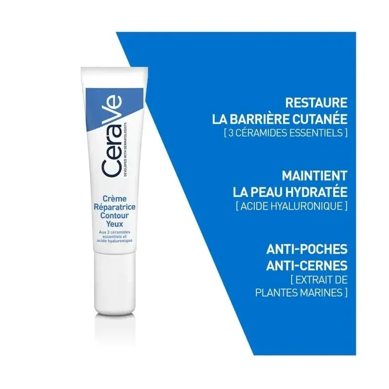 CERAVE Crème Réparatrice Contour Yeux 14 ml — photo 2