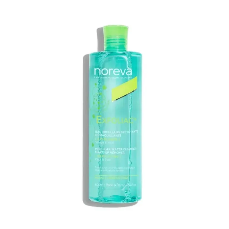 NOREVA Exfoliac Eau Micellaire Nettoyante Démaquillante Peaux à Imperfections 400 ml