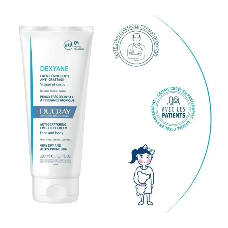 DUCRAY Dexyane Baume Emollient Anti Grattage 200 ml — photo 2