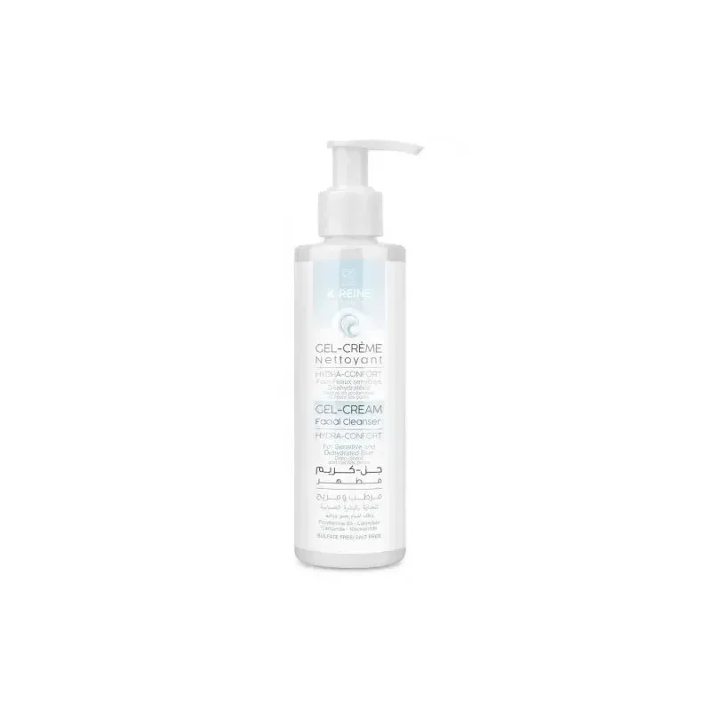 K-REINE Gel Crème Nettoyant Hydra Confort Peaux Sensibles Deshydtratees 200 ml