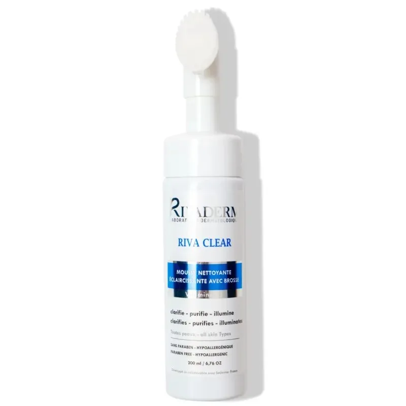 RIVADERM Riva Clear Mousse Nettoyante Eclaircissante 200 ml