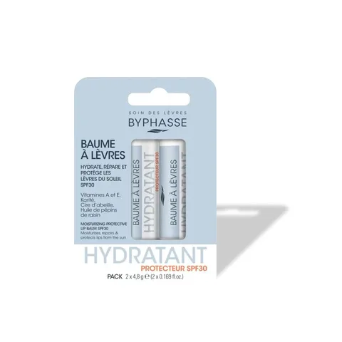 BYPHASSE Baume Lèvres Hydratant Repare et Protege SPF 30 (2x4.8gr)