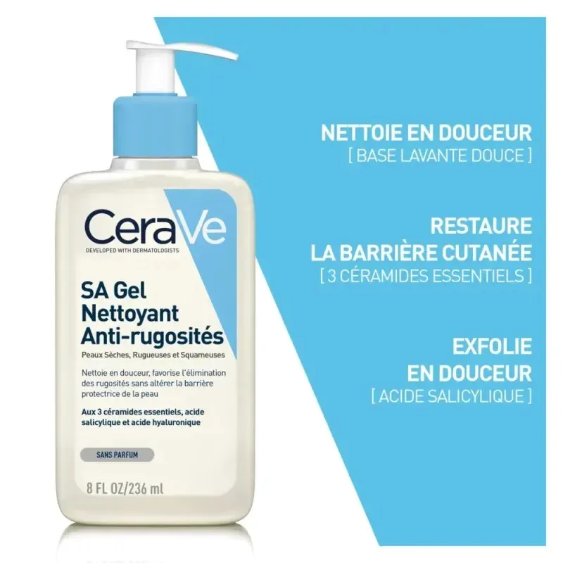 CERAVE Sa Gel Nettoyant Anti Rugosites 236 ml — photo 2