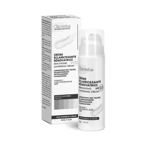 CLARENIA Crème Eclaircissante Renovatrice SPF20 Peau Normale à Sèche 50 ml