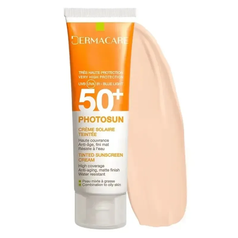 DERMACARE 02 Photosun Crème SPF50+ Teintée Peau Mixte à Grasse 50 ml