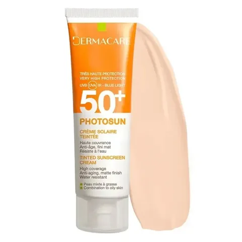 DERMACARE 02 Photosun Crème SPF50+ Teintée Peau Mixte à Grasse 50 ml