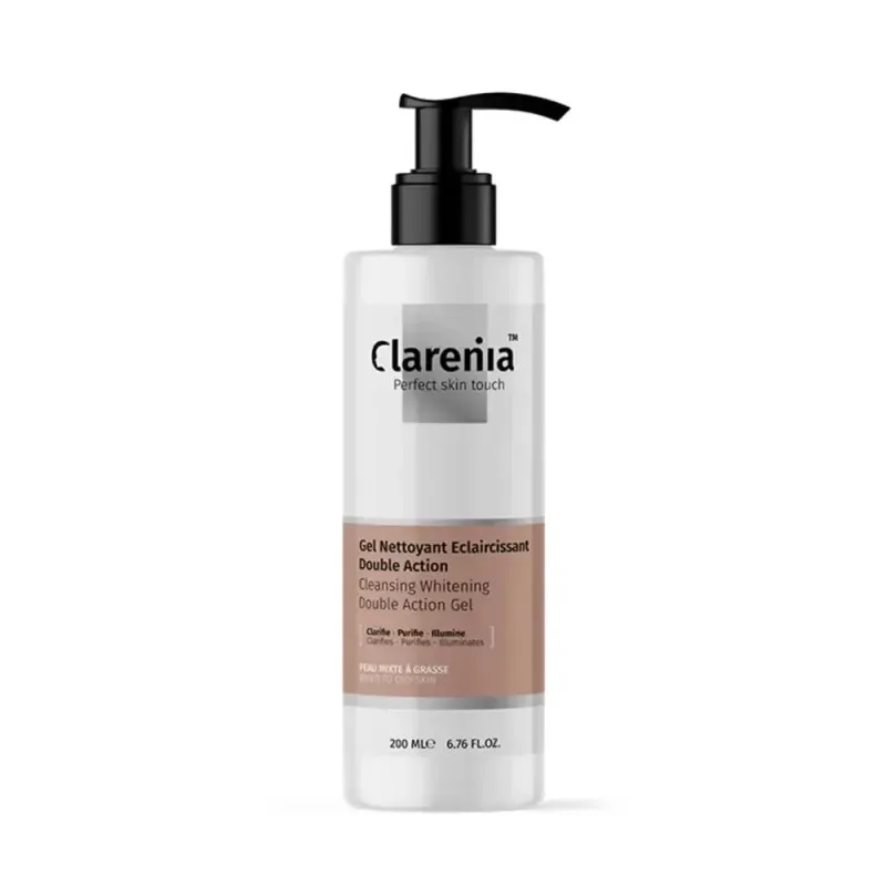 CLARENIA Gel Nettoyant Éclaircissant Double Action Pmg 200 ml