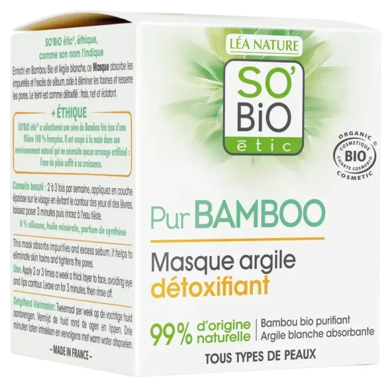 So Bio Pur Bamboo Masque Argile Detoxifiant 50 ml — photo 2