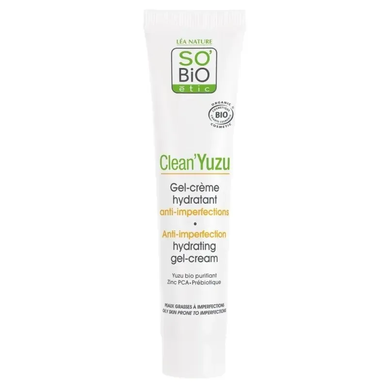 So Bio Clean Yuzu Gel Crème Hydratant Anti Imperfections Bio 40 ml