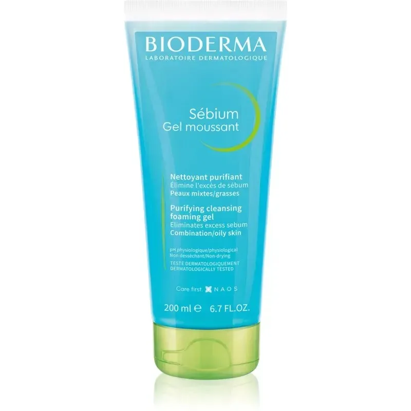 BIODERMA Sebium Gel Moussant Purifiant Tube 200 ml