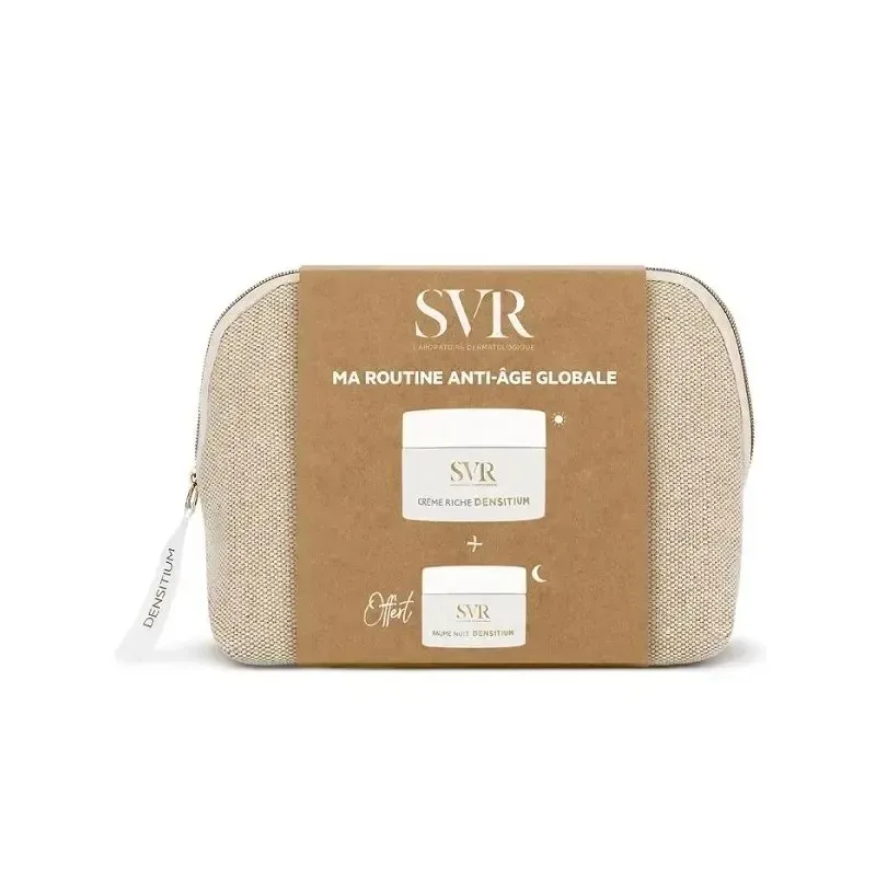 SVR Coffret Trousse Densitium Crème Riche 50 ml +baume Nuit 13 ml Offert