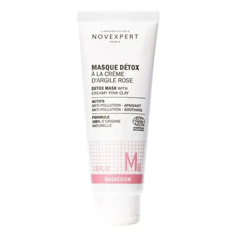NOVEXPERT Masque Détox à la Crème d'argile Rose 75 ml