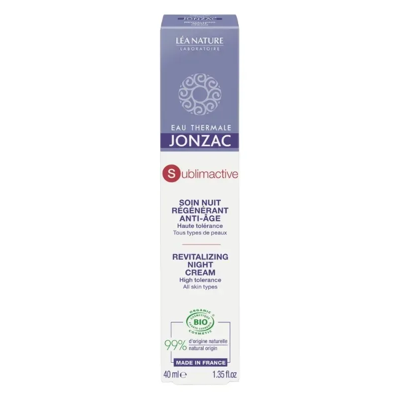 JONZAC Sublimactive Soin Nuit Régénérant Anti-Âge Cellulaire 40 ml