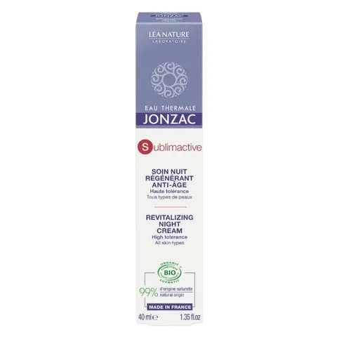 JONZAC Sublimactive Soin Nuit Régénérant Anti-Âge Cellulaire 40 ml