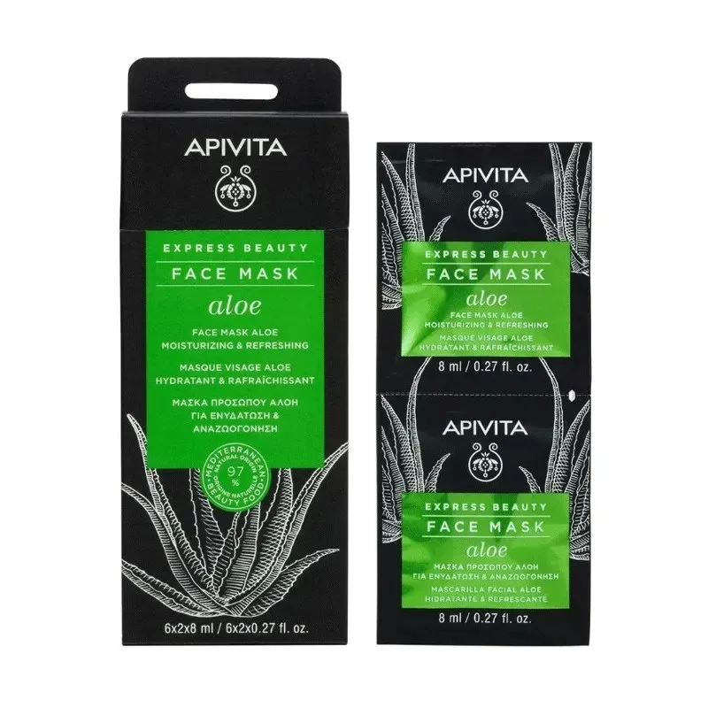 APIVITA Express Beauty Face Mask Aloe Vera 6*2*8ml