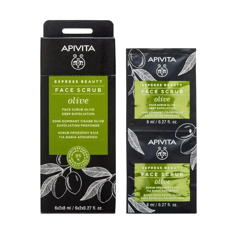 APIVITA Express Beauty Face Scrub Olive 6*2*8ml