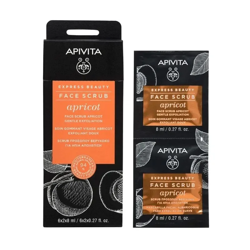 APIVITA Express Beauty Face Scrub Abricot 6*2*8ml