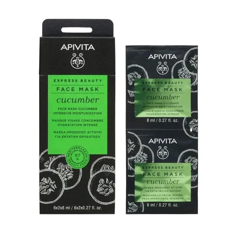 APIVITA Express Beauty Face Mask Cucumber 6*2*8ml