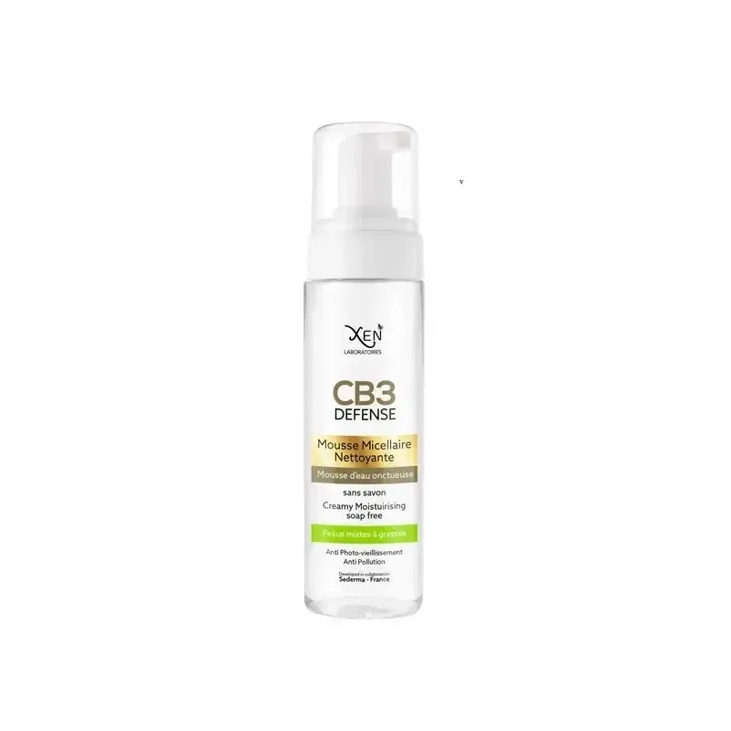XEN CB3 Defense Mousse Micellaire Nettoyante Peaux Mixtes à Grasses 200 ml
