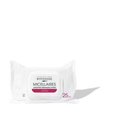 BYPHASSE Lingettes Demaquillantes Micellaires Aloe Vera Bt/25